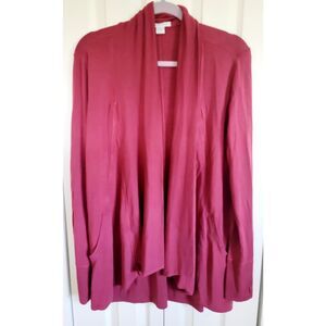 Athleta SP Open Slub Cardigan‎ Women's Maroon Long Sleeve Oversize Soft